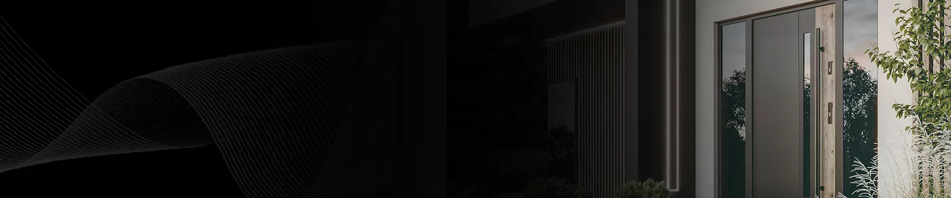 Valora bespoke black aluminium entrance door